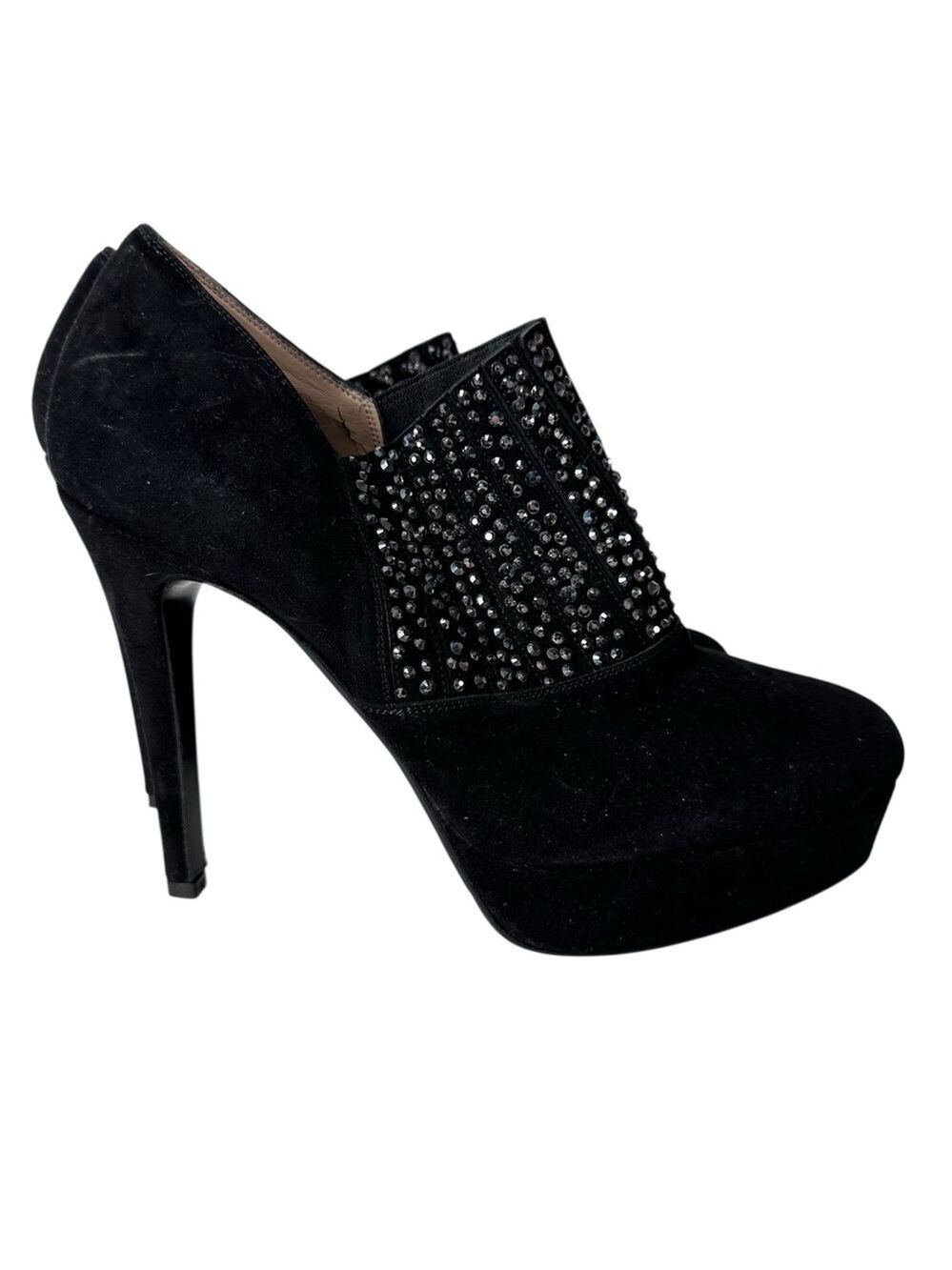 Vero Cuoio Black Studded Heels Women Euro 37 Made in Italy